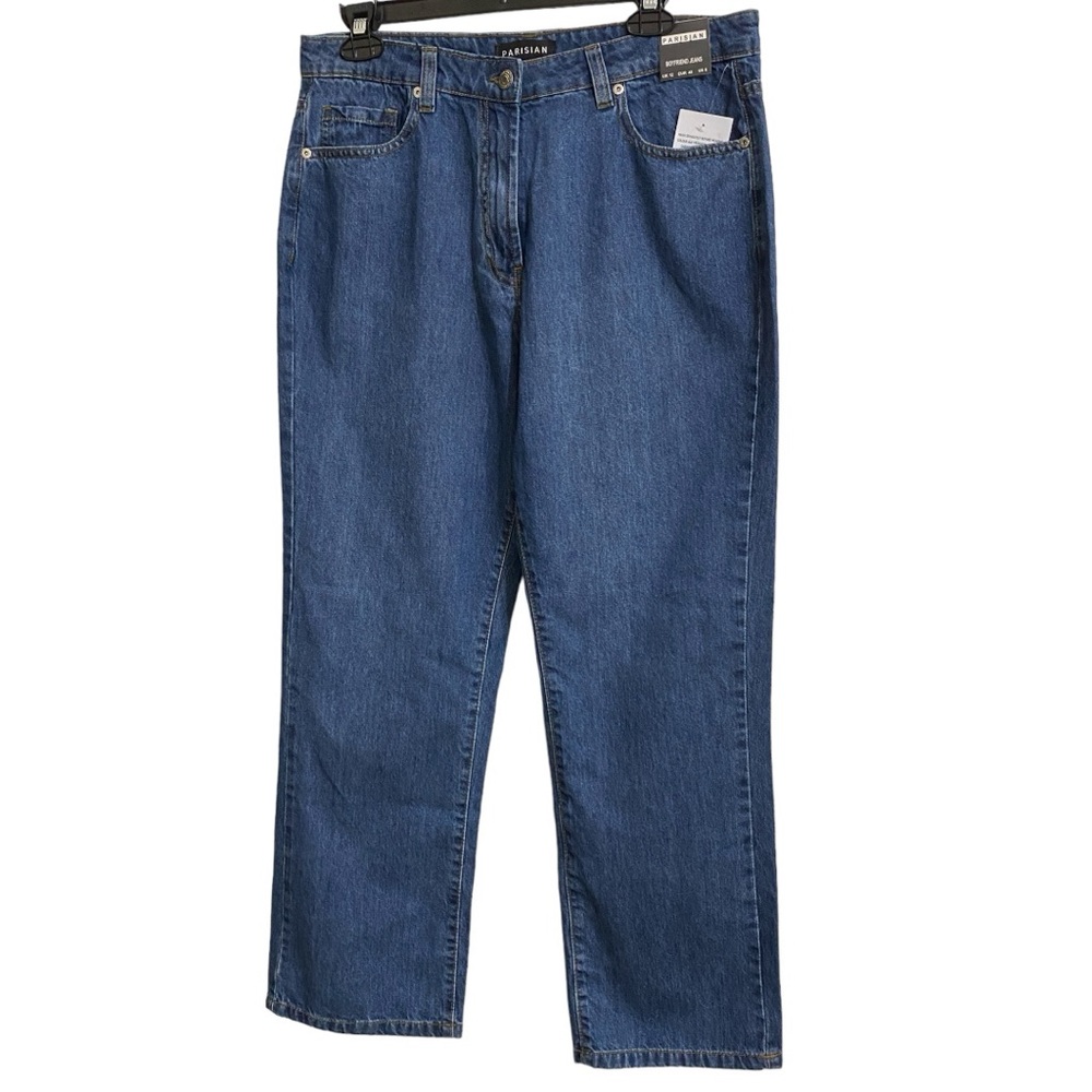 NWT Parisian Boyfriend Jeans Mid Blue Sz 8